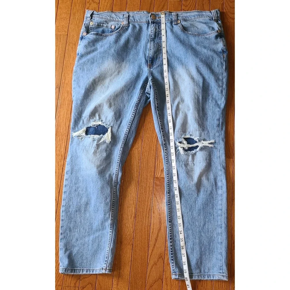 True Nation by‎ DXL Wild Pride Jeans Mens 44x30 Tapered Fit Distressed Denim NEW